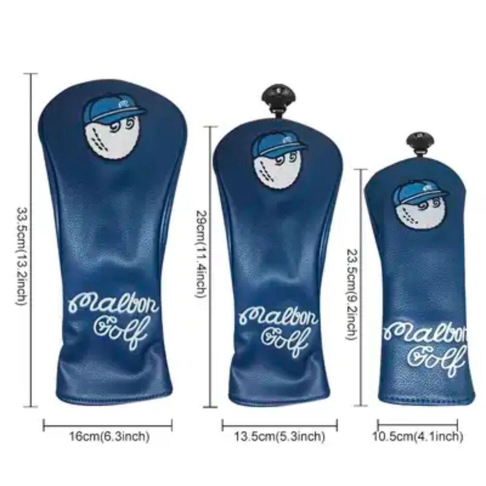 Malbon Golf Club Head Covers Navy Blue